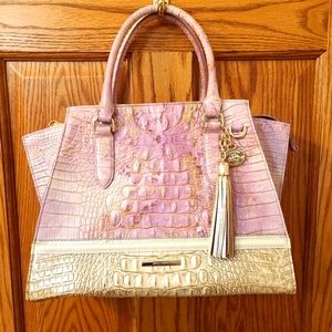 Brahmin Priscilla Satchel Lilac Whimsy